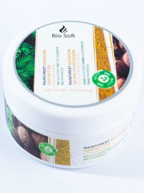 بيو سوفت - كريم للشعر، زبدة شعر رينفورست المرطبة 300 مل