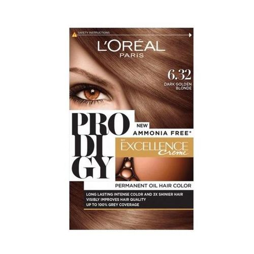 L'Oreal Paris Prodigy Permanent Oil Hair Color, 6.32 Dark Golden Blonde