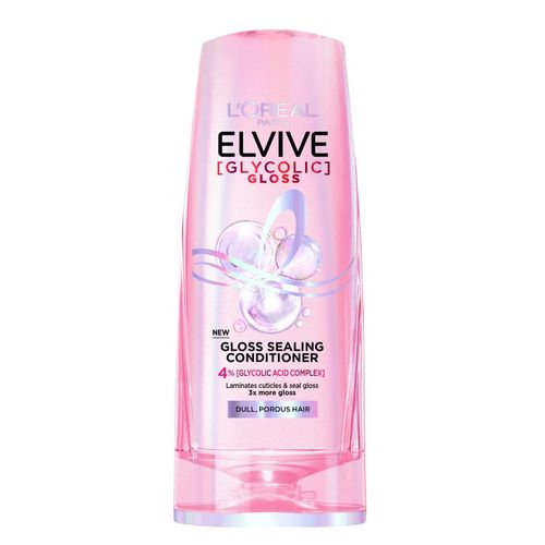 L’Oréal Paris Elvive Glycolic Gloss Extra Gloss Conditioner with 4% Glycolic Acid for Dull and Porous Hair 360ML