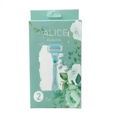 ALICE ALOEVERA Women's Razor with Triple Blades, The Secret to Smooth and Feminine Your Skin - 2 Versatile Razors