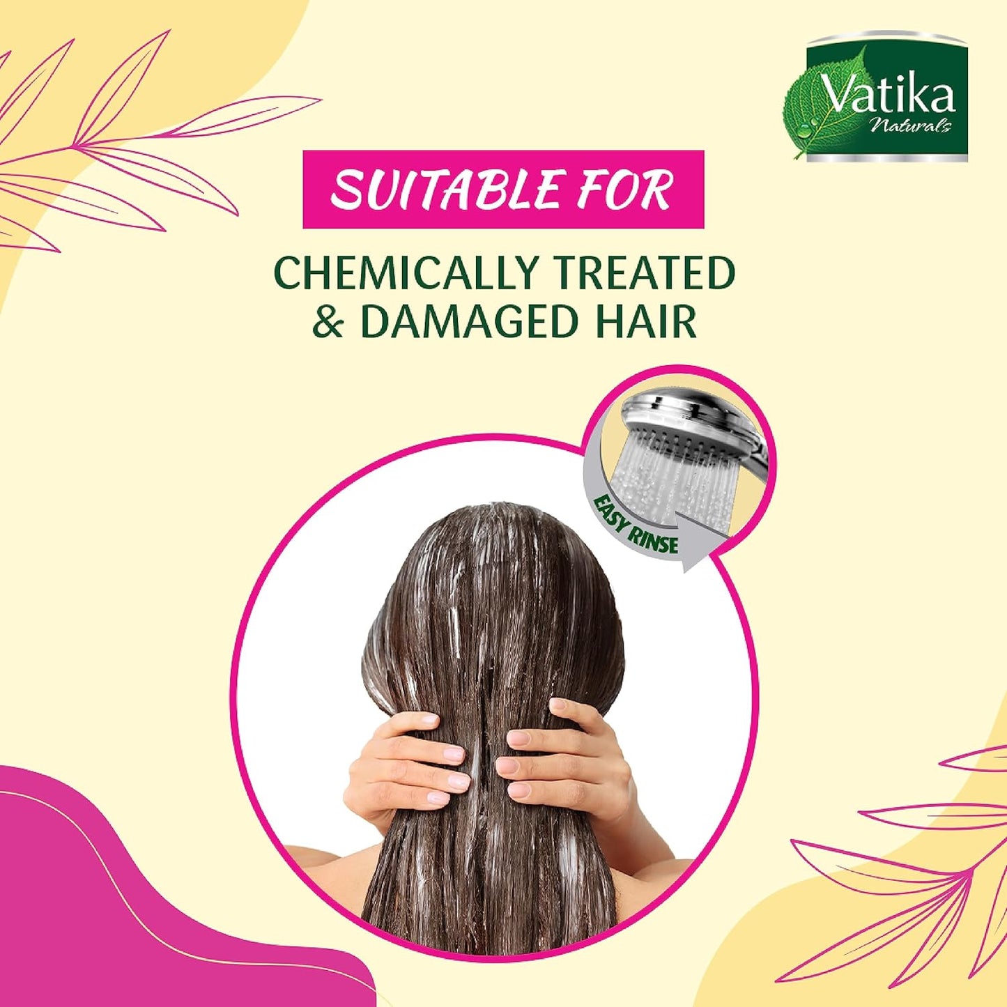 Vatika Naturals Repair and Restore Hair Mayonnaise (500mL) | Natural Extracts of Castor, Honey, and Marrow | Nourishes Damaged and Chemically Treated Hair