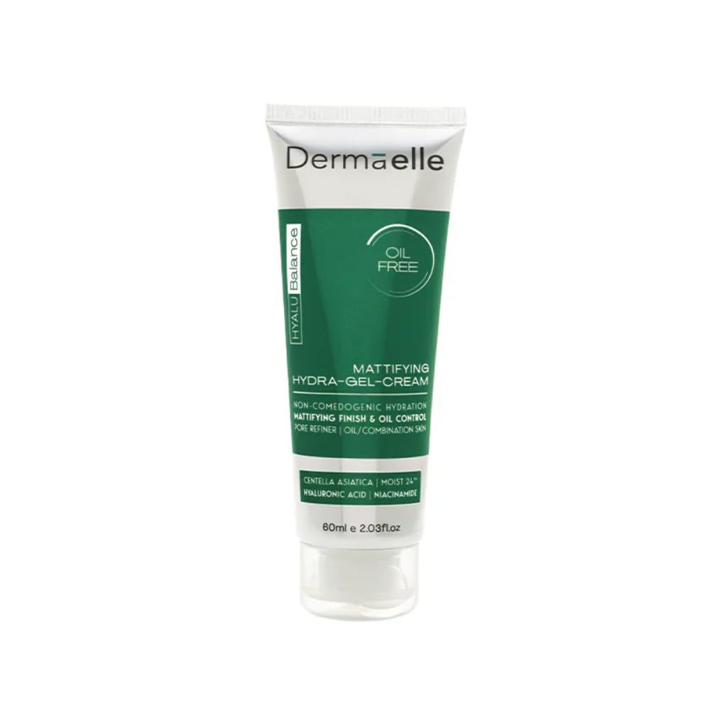 Dermaelle Moisturizing Radiance Defying Gel Cream, Oil-Free, Hyaluronic Acid & Niacinamide, For Oily & Combination Skin, 60ml
