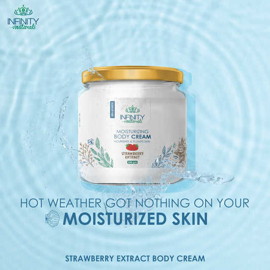 كريم مرطب للجسم من إنفينيتي ناتشورالز بخلاصة الفراولة - 250 جم