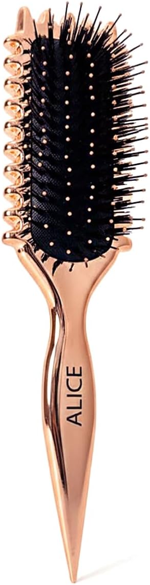 Alice Curly Hair Brush – Wet & Dry Detangler Styling Brush (Bronze)