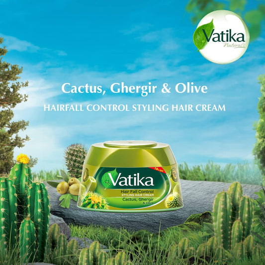 كريم تصفيف الشعر فاتيكا ناتشورالز للتحكم في تساقط الشعر (65 مل) | مستخلصات طبيعية من الصبار والغرغر والزيتون | زيوت فاتيكا المغذية