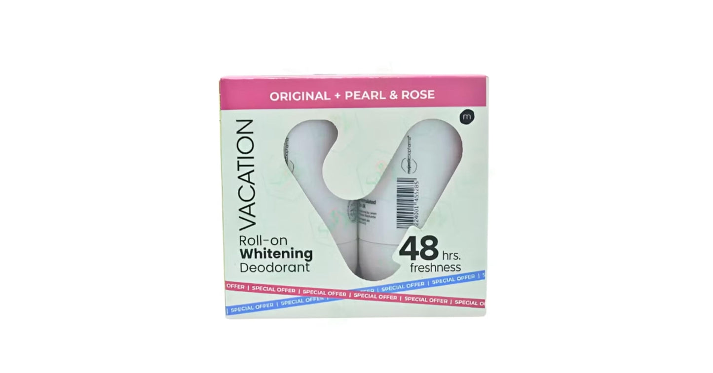Vacation Whitening Deodorant - Pearl & Rose 50 ml (1+1)