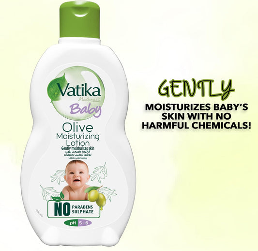 لوشن فاتيكا ناتشورالز المرطب للأطفال (100 مل) | غني بمستخلصات الزيتون | لوشن مرطب لطيف للعناية ببشرة الأطفال | مُختبر من قِبل أطباء الجلدية ومُثبت فعاليته