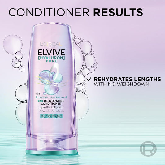L’Oréal Paris Elvive Hyaluron Pure Rehydrating Conditioner for Oily Hair 360ML