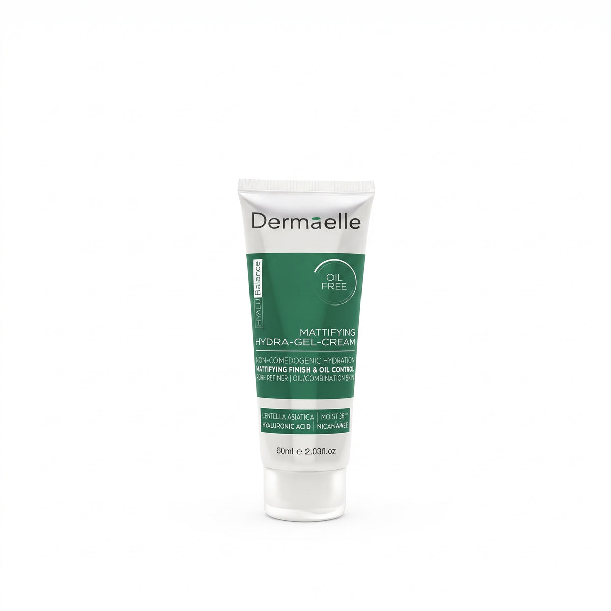 Dermaelle Moisturizing Radiance Defying Gel Cream, Oil-Free, Hyaluronic Acid & Niacinamide, For Oily & Combination Skin, 60ml
