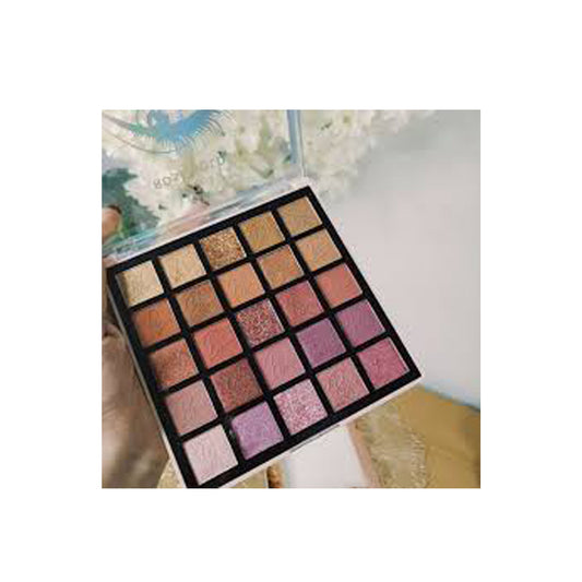 ظلال عيون باللون الذهبي الوردي - عيون جميلة - 25 لونًا