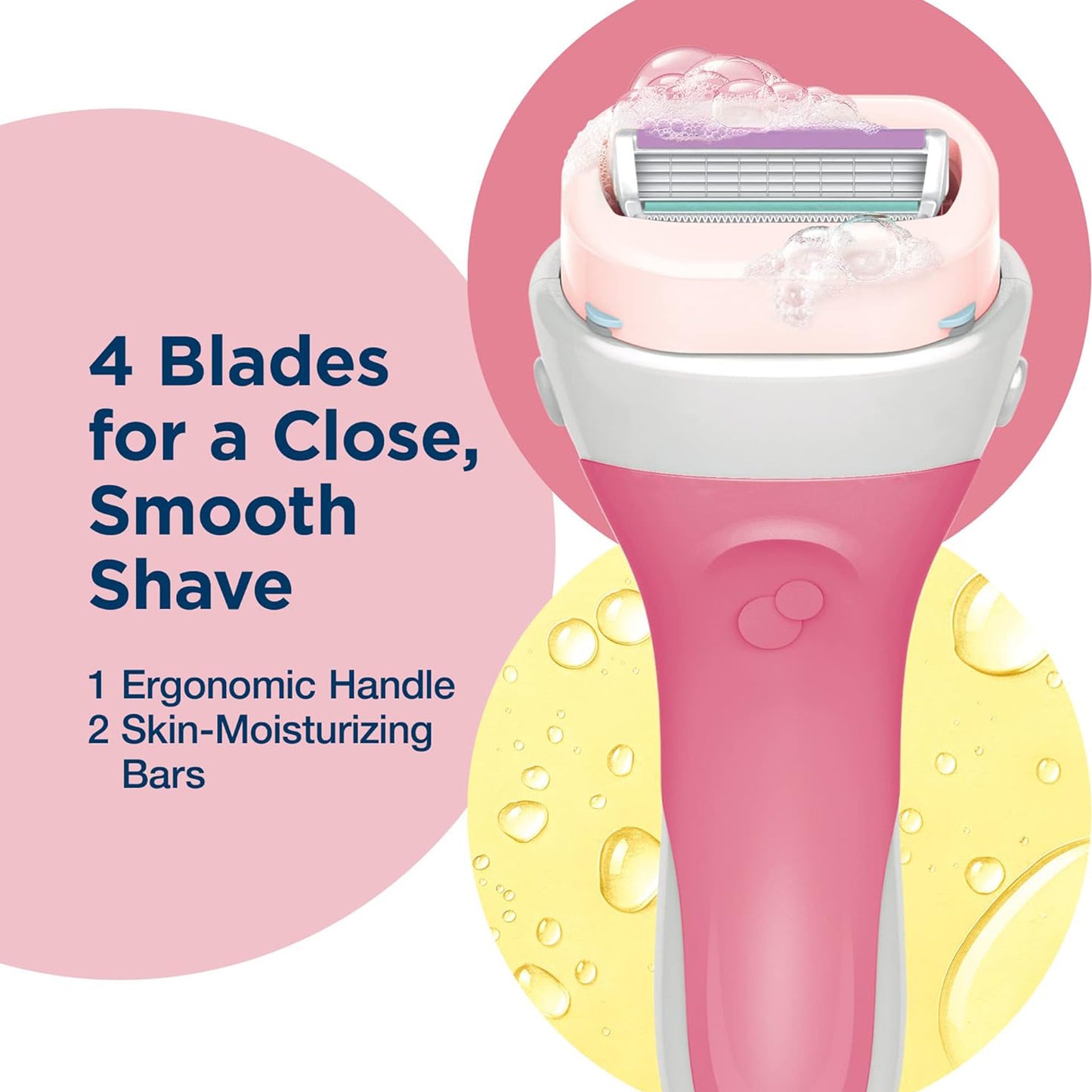 ماكينة حلاقة شيك إنتويشن بنكهة التوت الحمضي المنعش للنساء مع عبوتين إضافيتين