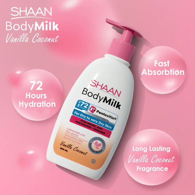 Shaan Body Milk Vanilla Coconut - 300ML