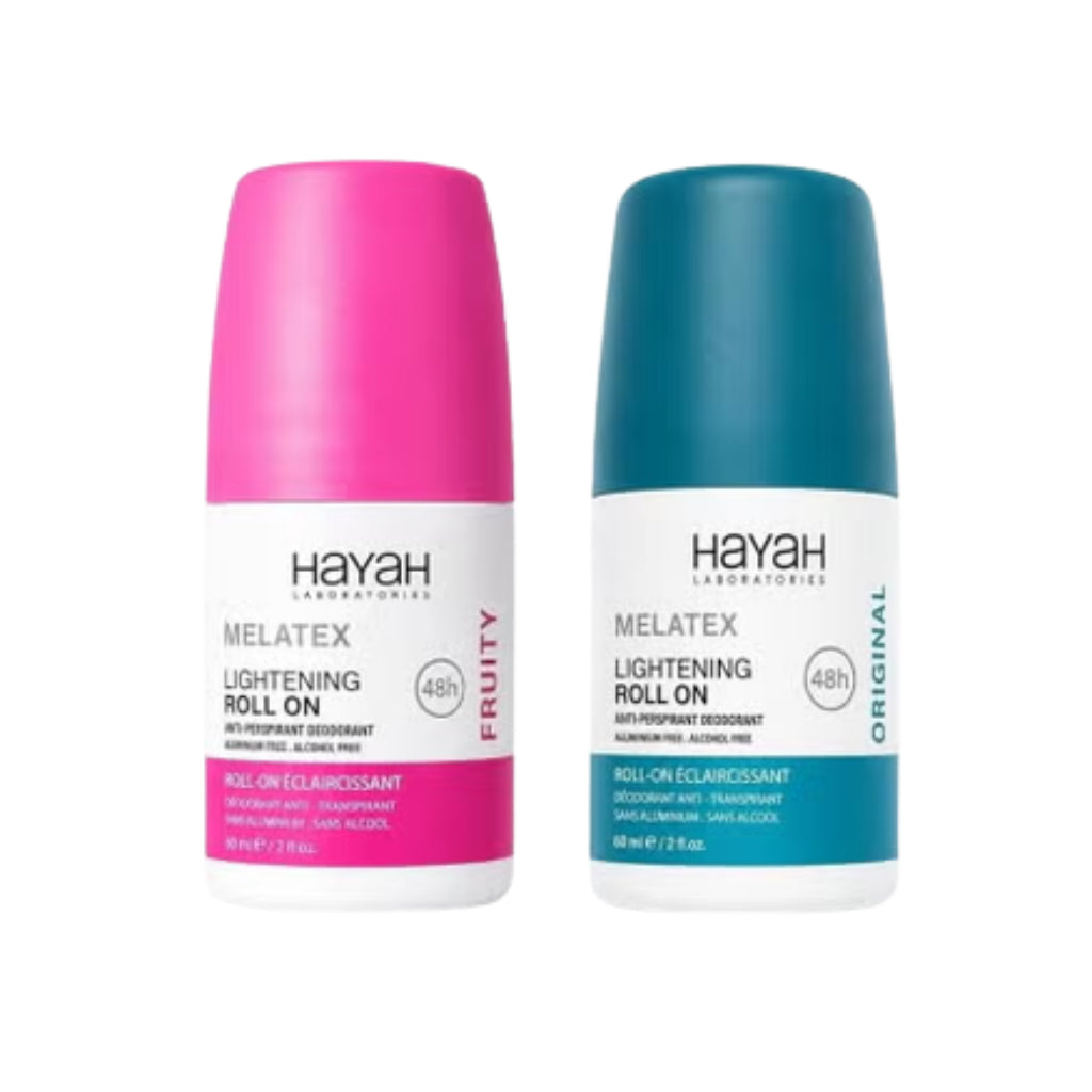HAYAH Melatex Roll-On Whitening Fruity 60ml + Original 60ml 1+1