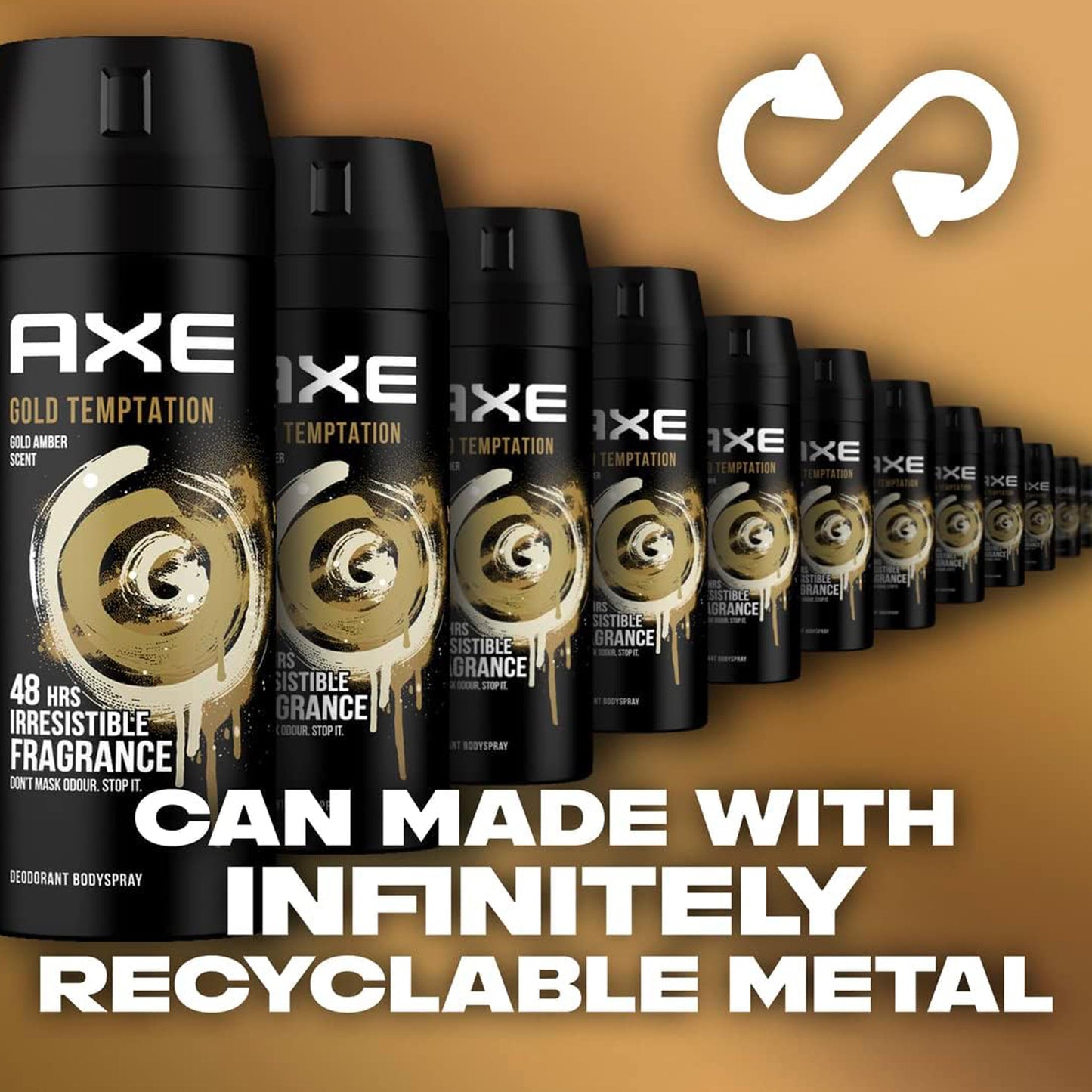 مزيل العرق ورذاذ الجسم AXE Gold Temptation للرجال - 150 مل