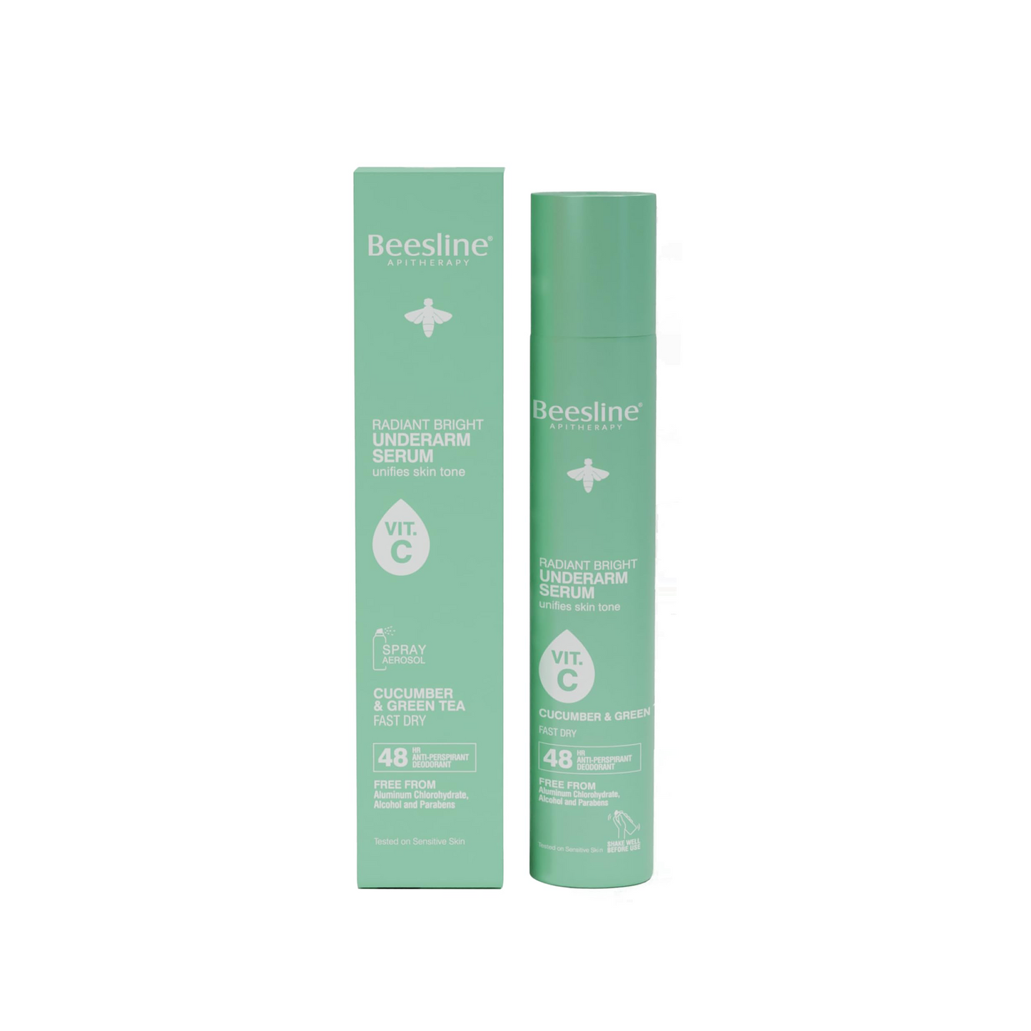 Beesline Radiant Bright Under-arm Serum, Cucumber & GreenTea - 150 ML