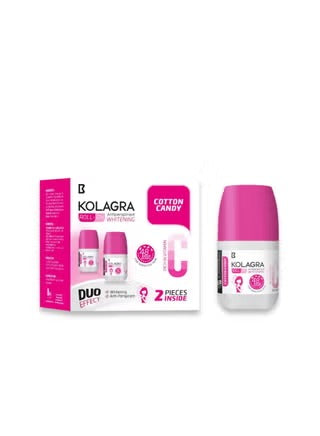Kolagra whitening Roll on 2*1 promo pack 1+1 Cotton Candy