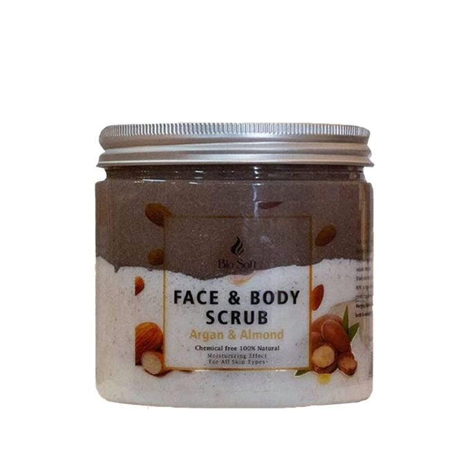BIO SOFT FACE AND BODY SCRUB (ARGAN AND ALMOND) 500ML