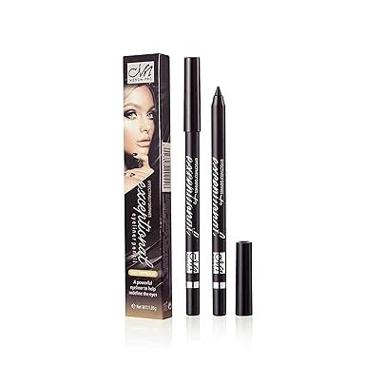 محدد عيون MN Me Now Pro طويل الأمد ومقاوم للماء - أسود