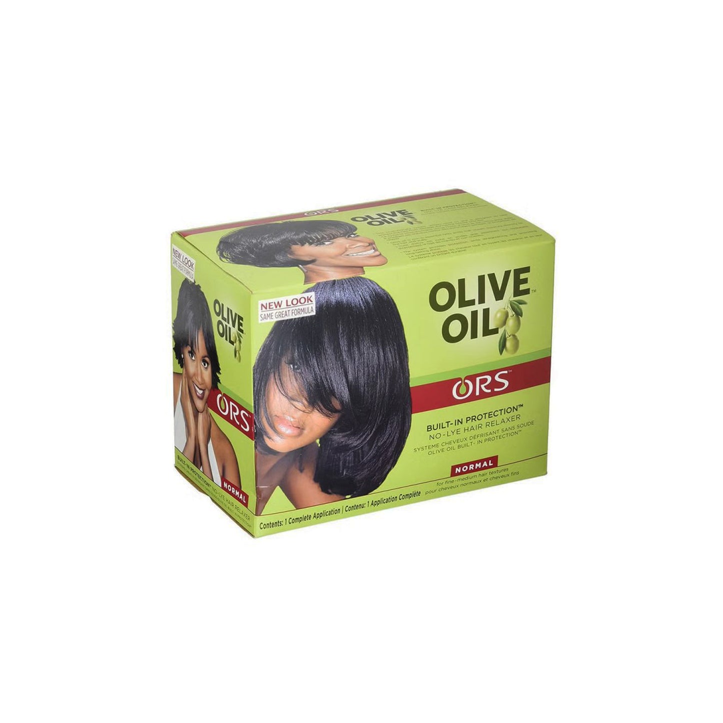 ORS No-Lye Hair Relaxer Kit | With Olive Oil | Regular Strength, Built In Protection | For Fine & Medium Hair Textures