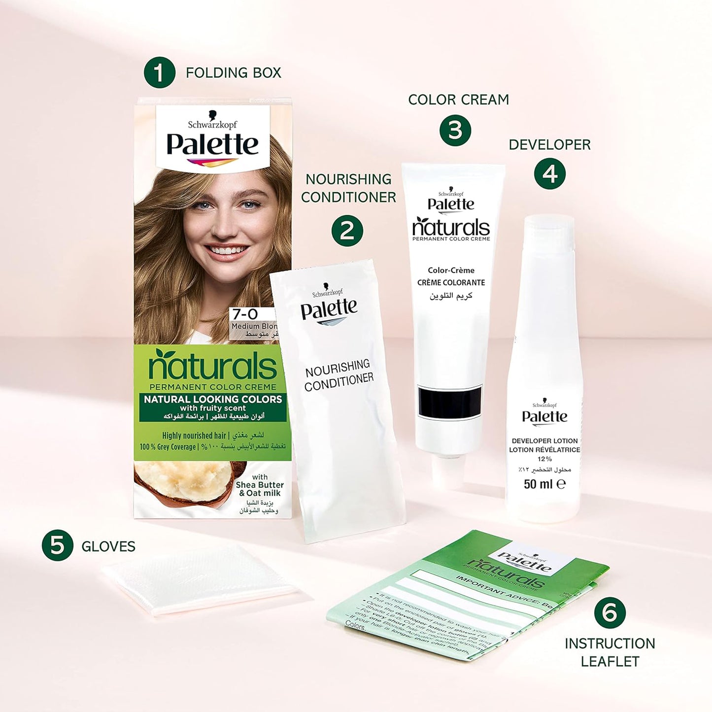 Palette Permanent Natural Color hair 4-0 Medium Brown - 110ml