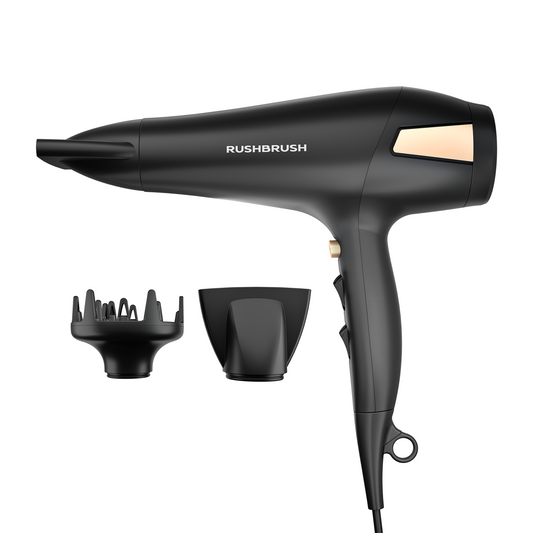 RUSHBRUSH D2 PRO hair dryer in black