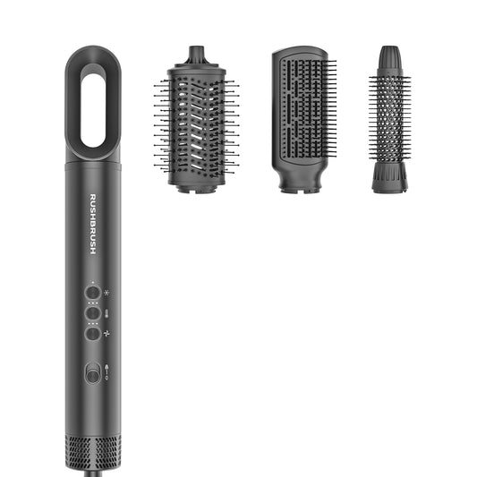 RUSHBRUSH 4 in 1 Air Styler in black featuring 1500W