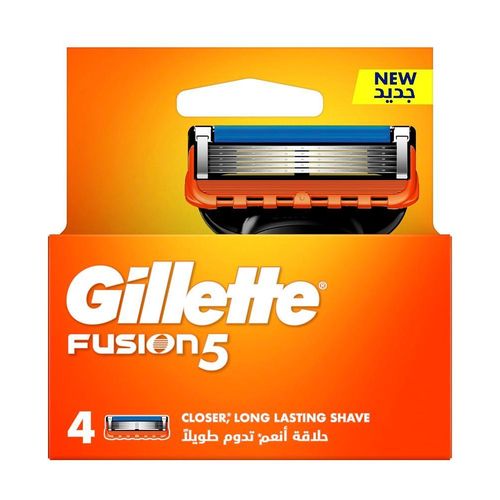Gillette Fusion 5 - Closer, Longer Shave - 4 Blade Refills