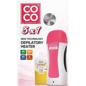 Coco 3-in-1 Wax Heater for Hair Removal – Device + Wax + Wipes