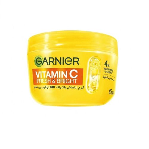 Garnier 48H Moisture Refreshing & Radiant Face Cream with Vitamin C & Niacinamide 4% - 85ml