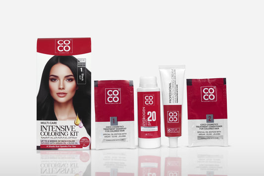 Coco Coloring Kit hair dye, black shade number 1
