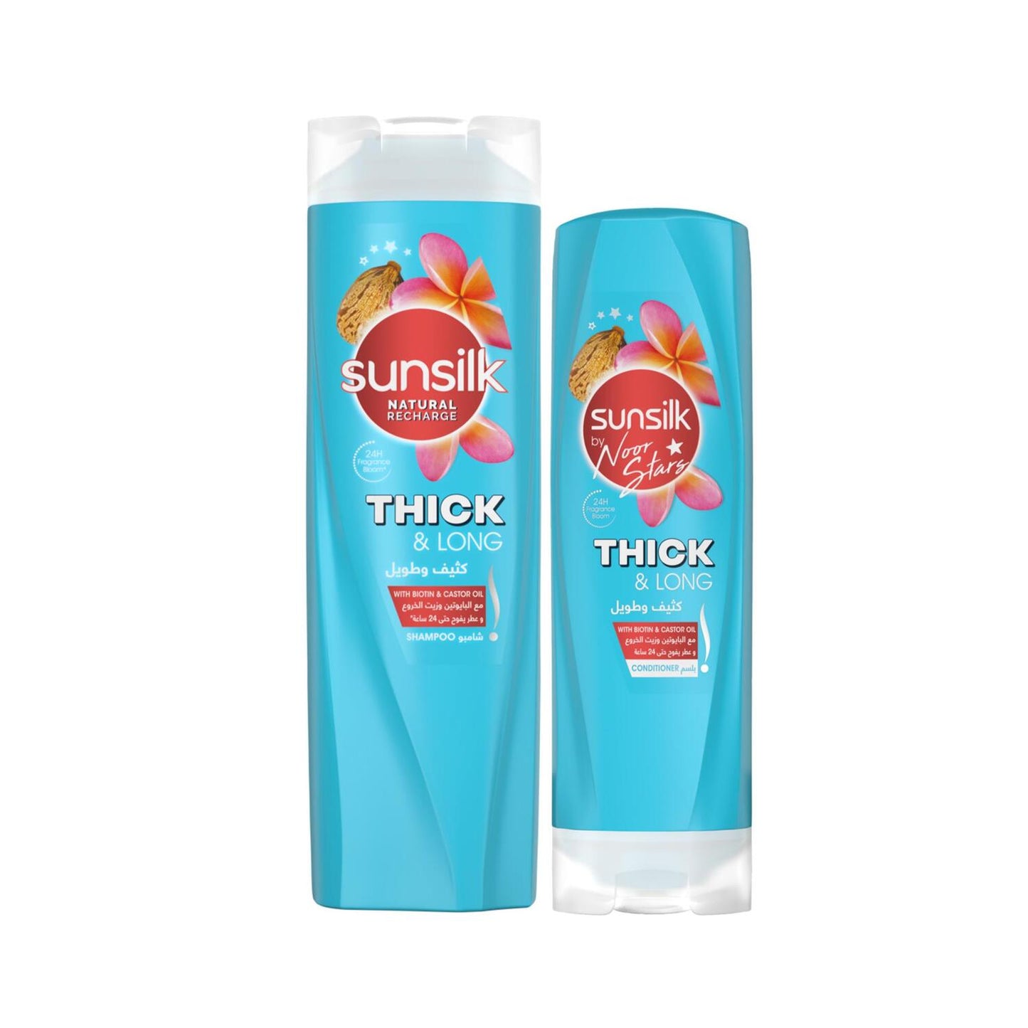 Sunsilk Thick & Long With Biotin & Castor Oil Shampoo 400 ml + Conditioner 320 ml