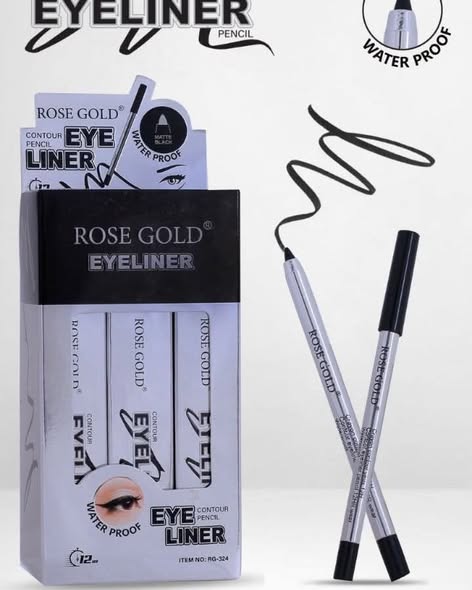 Rose gold - Contour, Crayon, Contour Eyeliner Pencil, Wear Waterproof, For All-Day Wear, Model - RBeL012