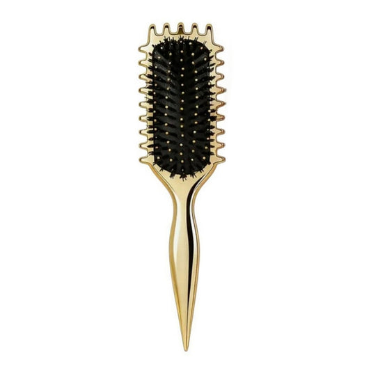 Alice Curly Hair Brush – Wet &amp; Dry Detangler Styling Brush (Golden)