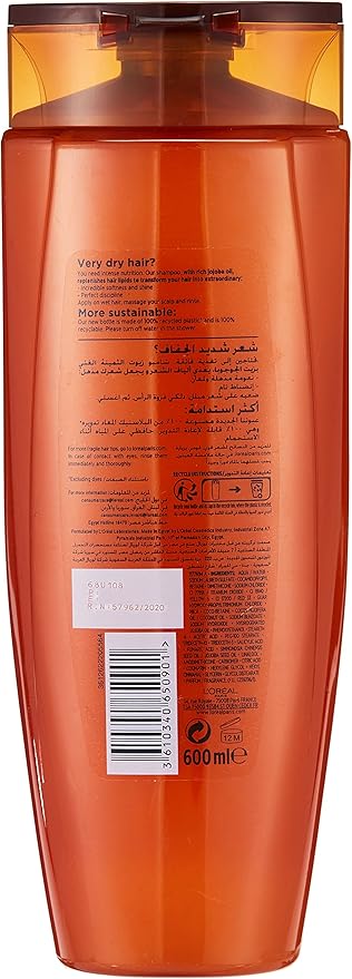 لوريال باريس شامبو إلفيف إكسترا أورديناري أويل المغذي للشعر الباهت - 600 مل - قد تختلف العبوة