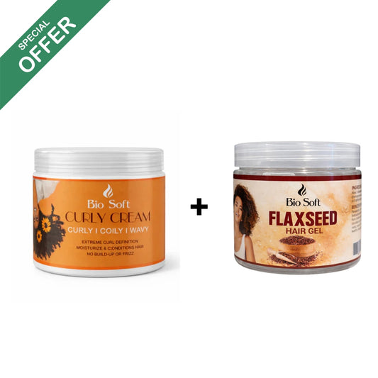 Bio Soft  Flaxseed Gel +Bio Soft  Curly cream