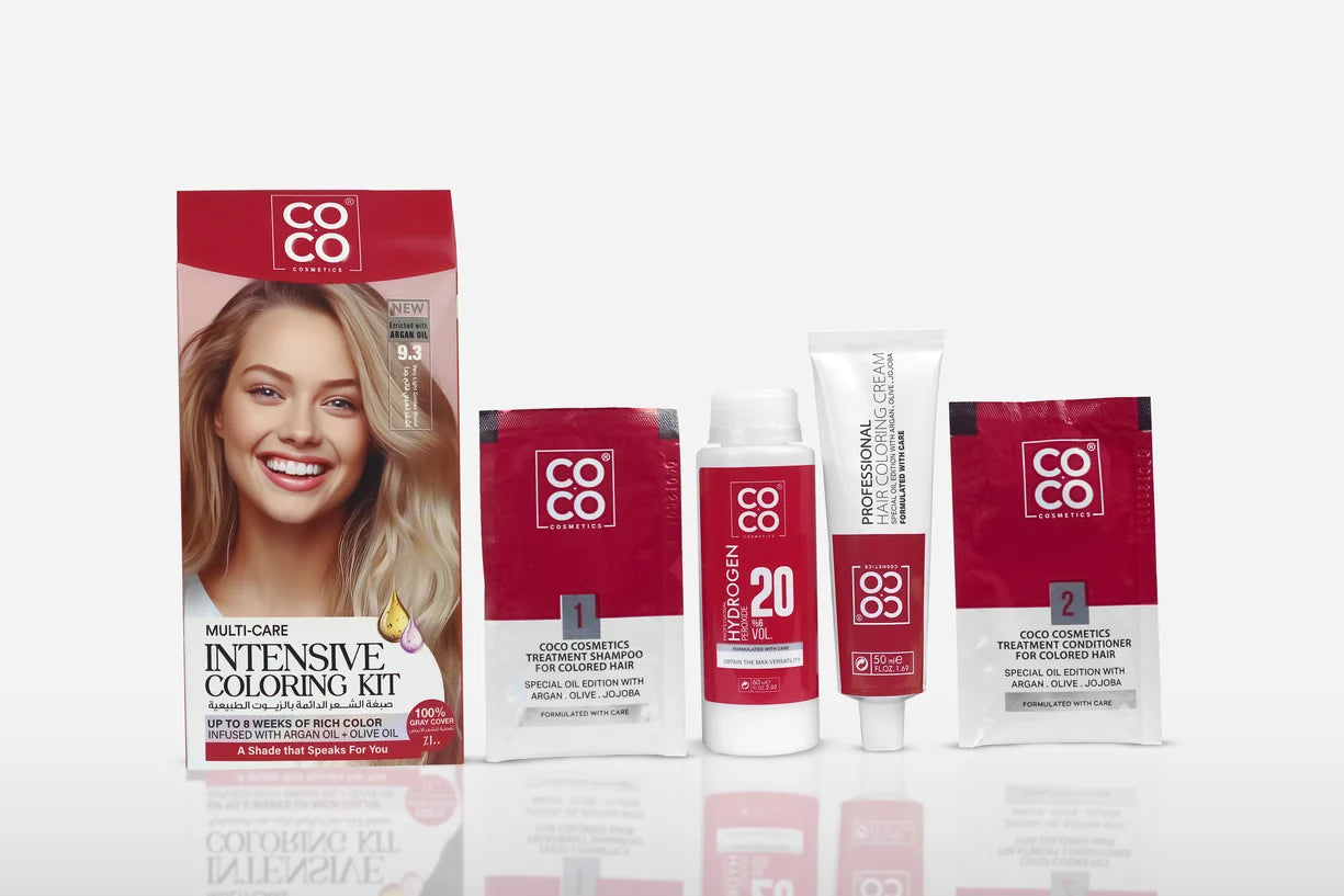 Coco Colouring Kit hair dye, very light golden blonde, shade number 9.3