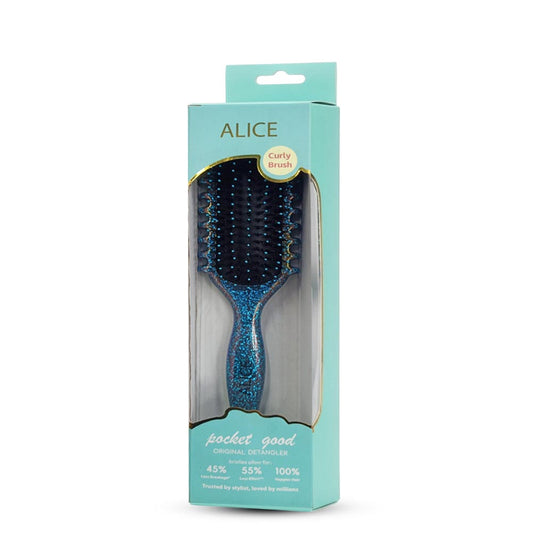 Alice Curly Hair Brush – Wet &amp; Dry Detangler Styling Brush (Golden)