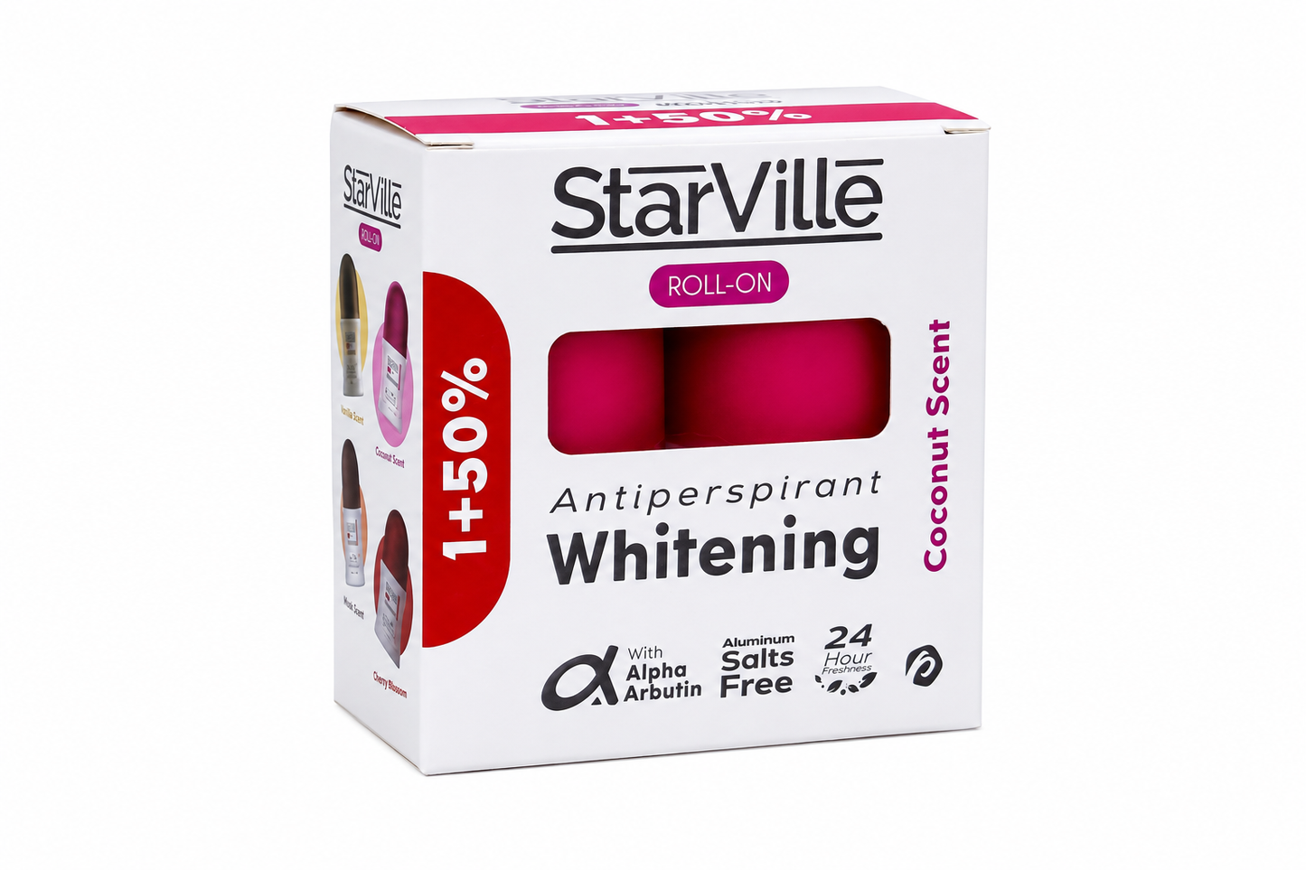 Starville Coconut Roll-On Deodorant, 2-Pack