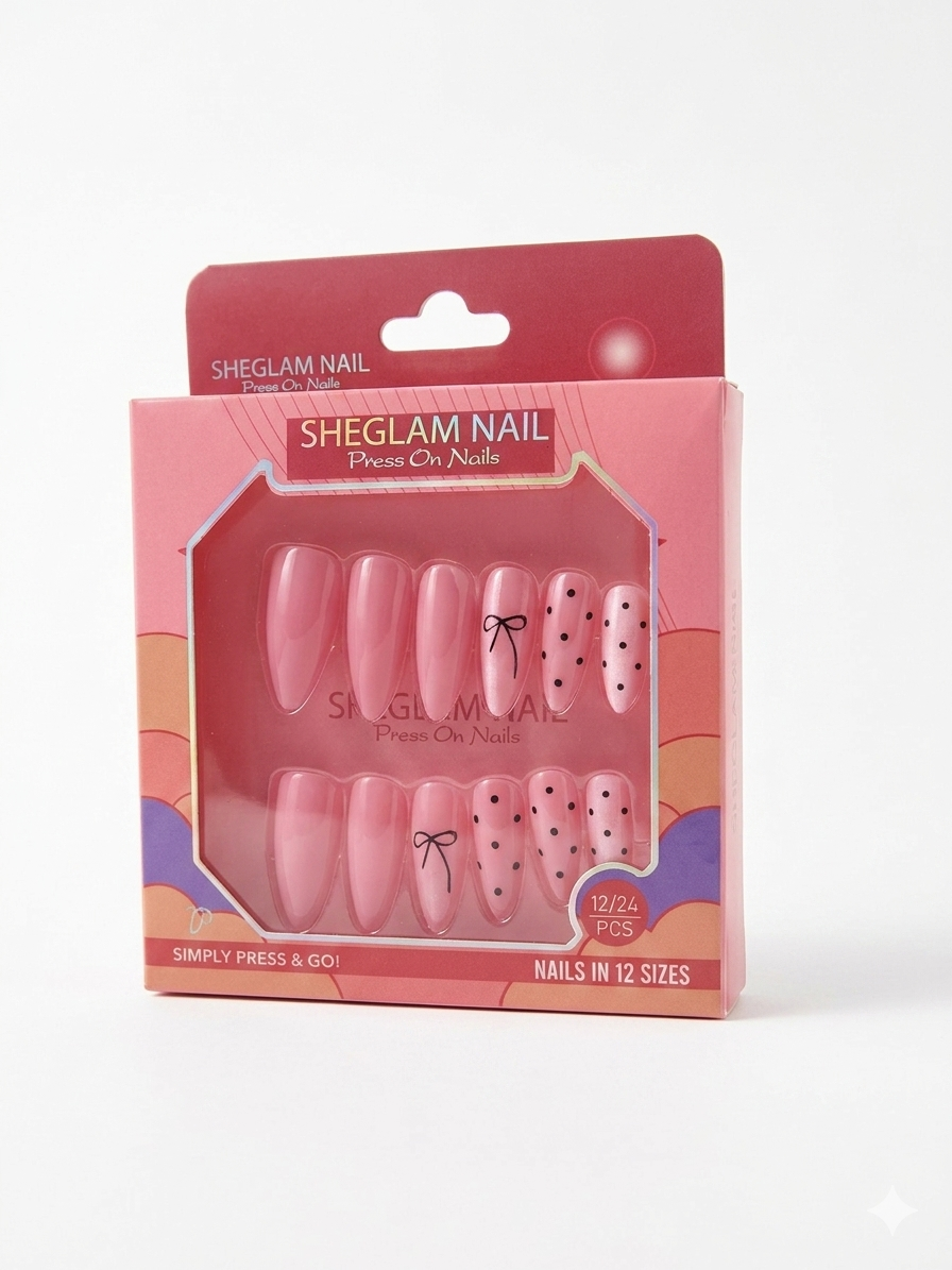 sheglam Nails Handmade Press-On Medium Long Almond