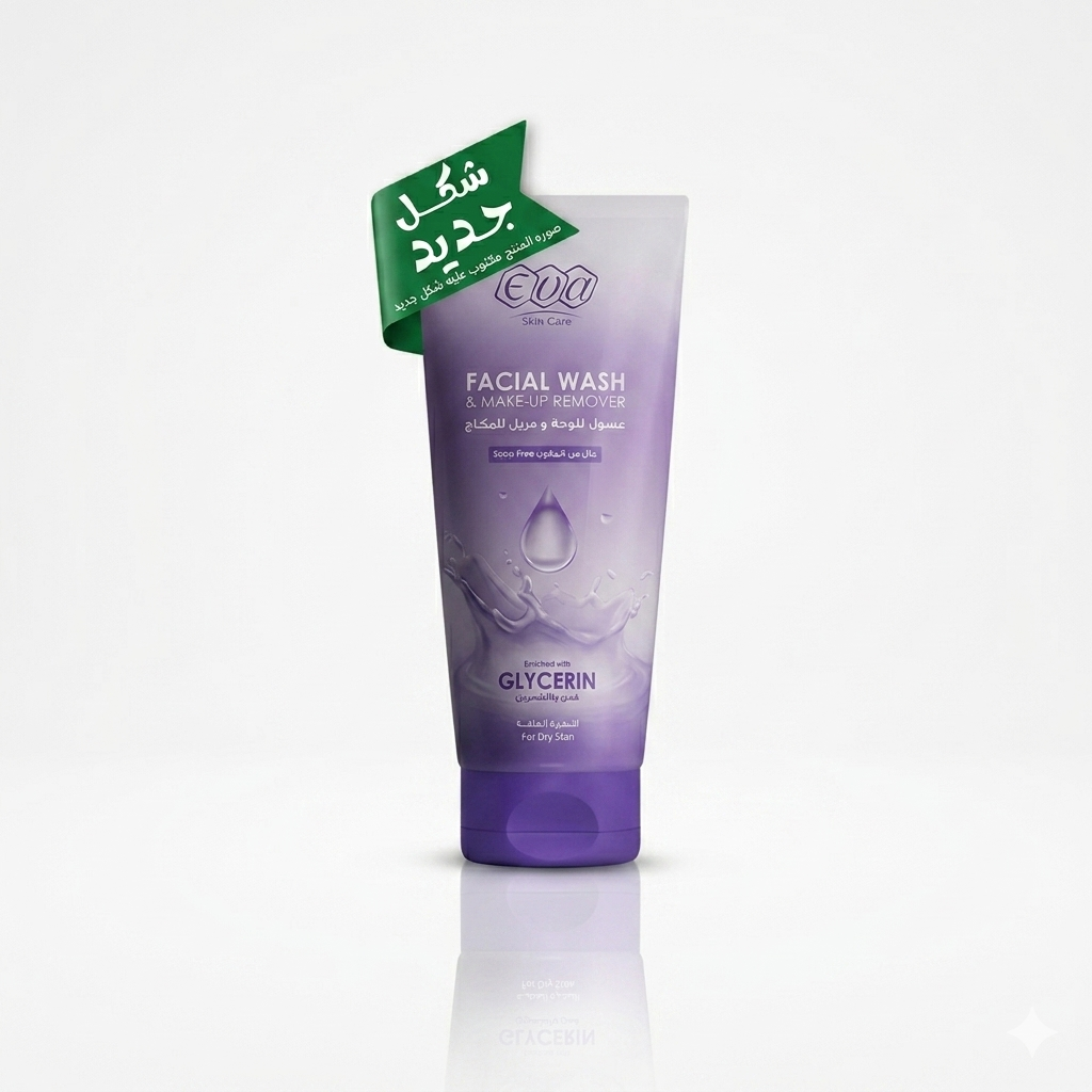 Eva Skin Care Facial Wash And Make-Up Remover Enriched With Glycerin For Dry Skin 150 Ml