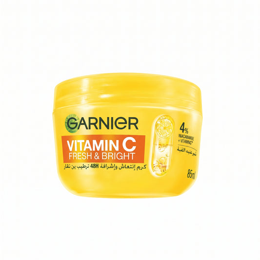Garnier 48H Moisture Refreshing & Radiant Face Cream with Vitamin C & Niacinamide 4% - 85ml