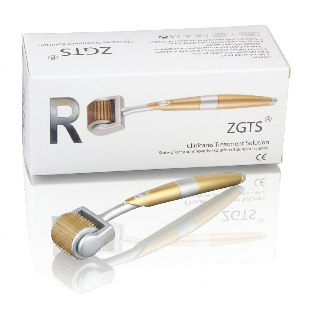 Derma Roller Micro needling Kit for Face, Beard, and Hair Growth, Safe and Effective (0.5 mm)