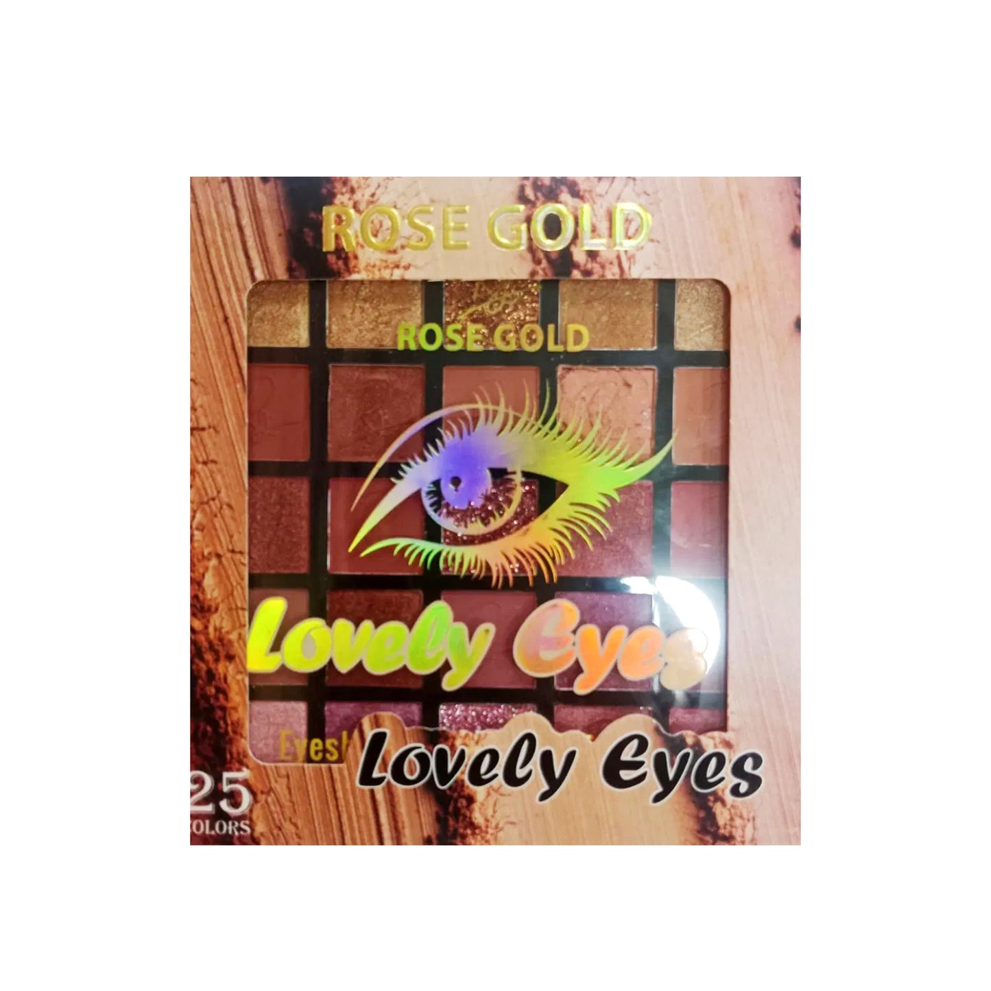ظلال عيون باللون الذهبي الوردي - عيون جميلة - 25 لونًا