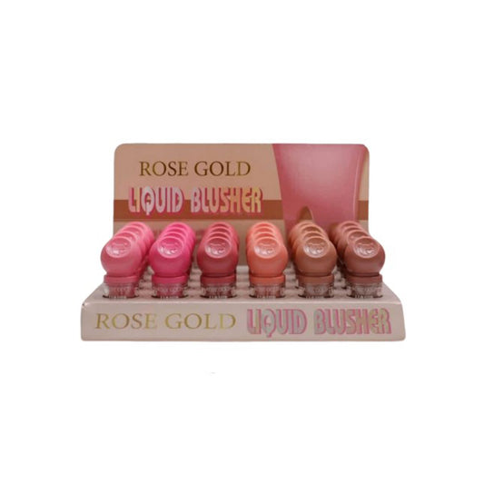 أحمر الخدود السائل باللون الذهبي الوردي 