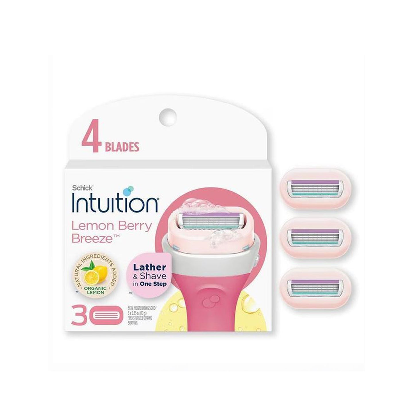 مجموعة خراطيش شفرات إعادة تعبئة شيك إنتويشن ليمون بيري بريز، مكونة من 3 قطع 