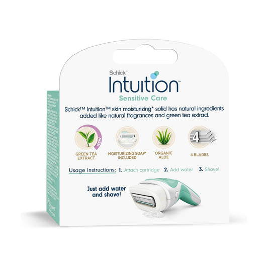 شفرات إزالة الشعر الحساسة من شيك إنتويشن للنساء، 3 قطع *4جديدة 