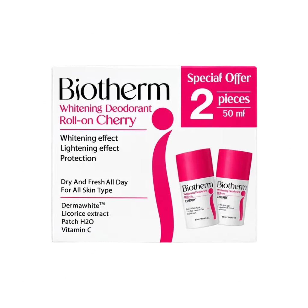 Biotherm Roll-On Cherry Whitening Deodorant - 50ml (1+1)