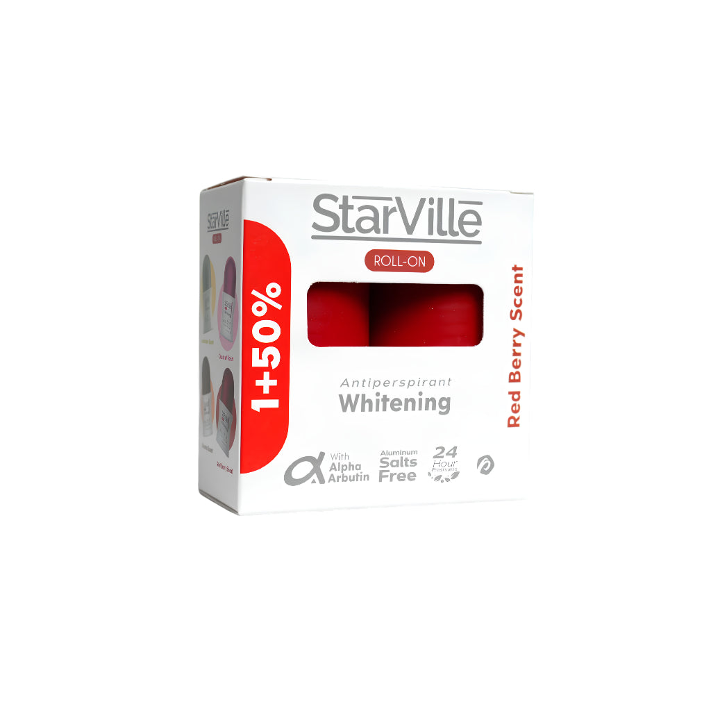 Starville Whitening Roll on Redberry Scent 60 ml promopack