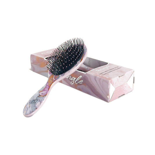 Alice Detangler Hair Brush Collection – Galaxy, Tropical & Gradient Designs – Soft Bristles, No-Pull Grip – For Wet & Dry Hair (Pink Ceramic)