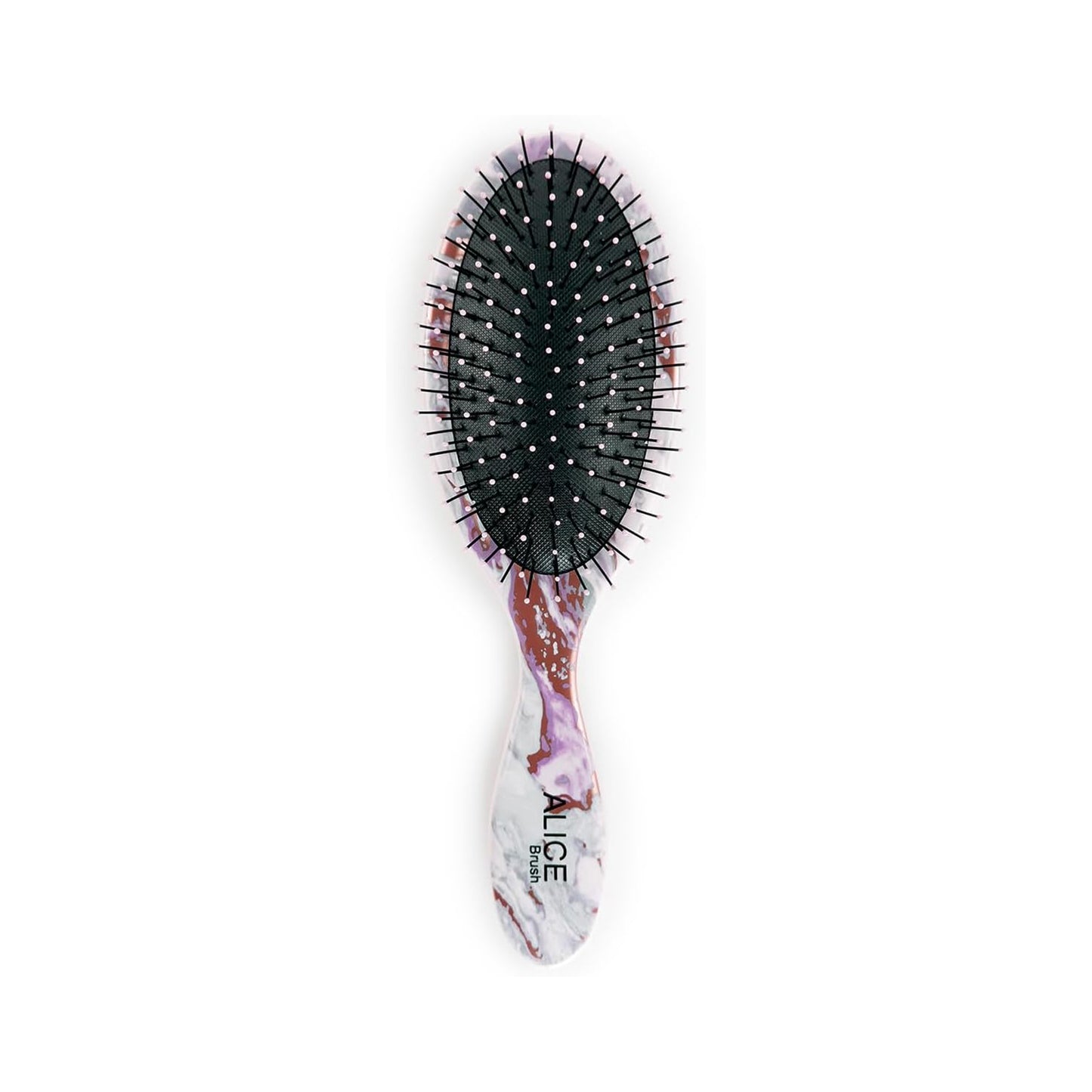 Alice Detangler Hair Brush Collection – Galaxy, Tropical & Gradient Designs – Soft Bristles, No-Pull Grip – For Wet & Dry Hair (Pink Ceramic)
